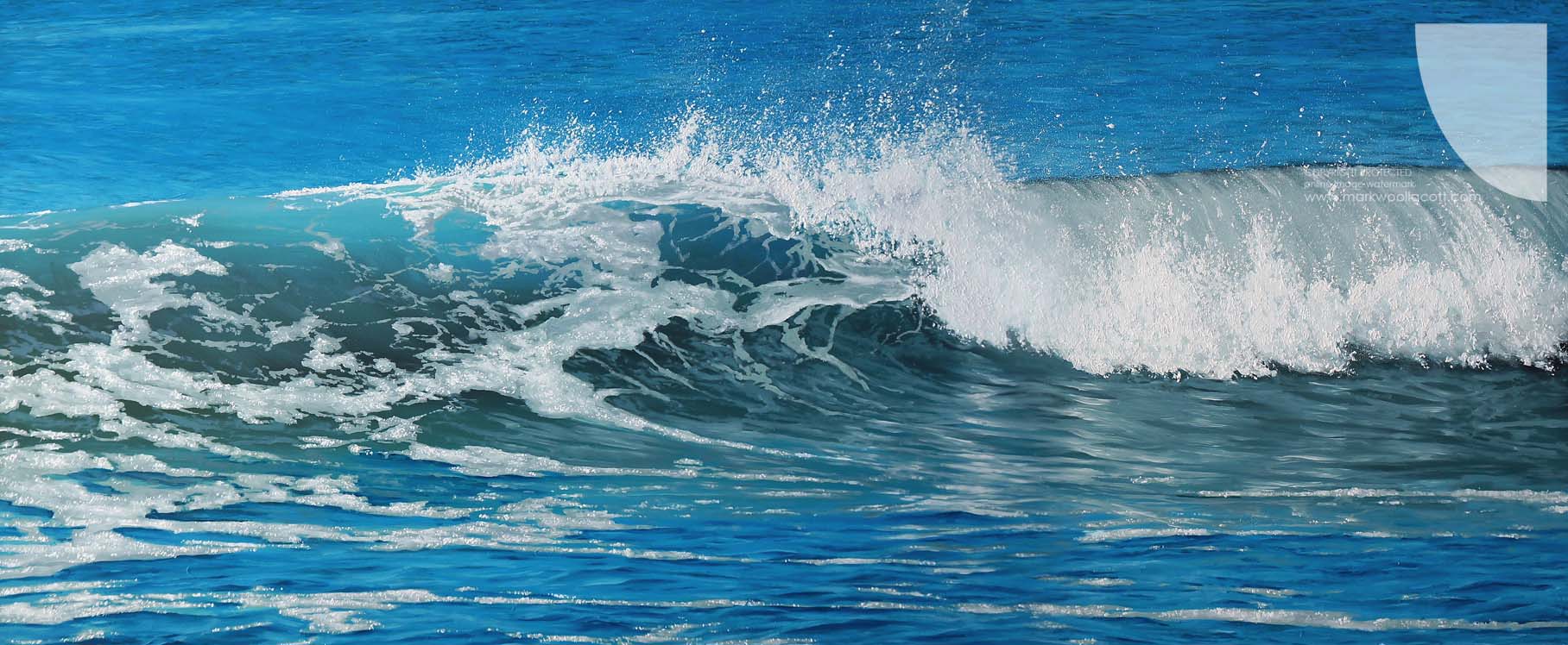 Pulse of the Ocean art print for wave art collectors by coastal artist Mark Woollacott