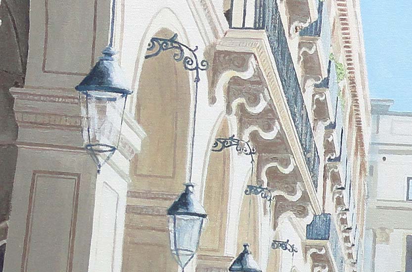 Placa Reial Barcelona Catalonia Spain contemporary city painting