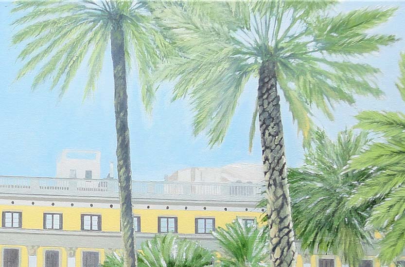 Placa Reial Barcelona Catalonia Spain painting