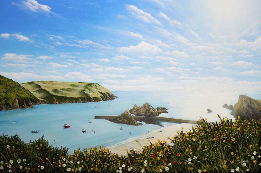 The Light at Hope Cove painting for South Hams art collectors